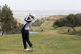 Jugador en un partido. Campeonato de España Universitario de Golf. Antequera. Abril de 2017