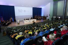 Interpretación del Coro Universidad de Málaga y la orquesta Málaga Camerata. Solemne Acto de Apertura del Curso Académico 2022/2023 de las Universidades Andaluzas. Escuela Técnica Superior de Ingeniería Informática y Telecomunicaciones. Septiembre de 2022