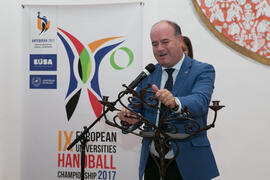 Discurso de Manuel Jesús Barón Ríos. Cena de gala con motivo del Campeonato Europeo Universitario de Balonmano. Antequera. Julio de 2017