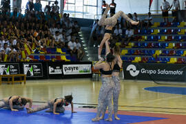 Actuación de "Baruca Acrobática". Ceremonia de inauguración del Campeonato Europeo Universitario de Balonmano. Antequera. Julio de 2017
