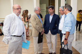 Recibimiento a Alfonso Guerra. Curso "Geopolítica y leyenda negra". Cursos de Verano de la Universidad de Málaga. Málaga. Julio de 2019