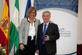Homenaje a los jubilados y al personal que cumple 25 años de servicio en la Universidad de Málaga. Paraninfo. Octubre de 2012