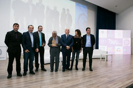 Entrega del premio CIMA 2017 a Francisco Contreras, "Súper Paco". Inauguración del 7º Congreso Internacional de Actividad Física Deportiva para Mayores. Escuela Técnica Superior de Ingeniería de Telecomunicaciones y de Informática. Noviembre de 2017