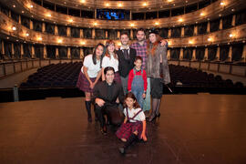 Presentadores de la gala. Ensayos para la Gala Inaugural de la XXIV edición de Fancine de la Universidad de Málaga. Teatro Cervantes. Noviembre de 2014