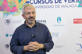 Carlos Sobera. Curso "La televisión del siglo XXI, nuevos formatos y consumos". Cursos de verano 2018 de la Universidad de Málaga. Marbella. Julio de 2018