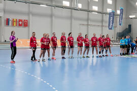 Partido Universidad de Oslo - Universidad de Colonia. Categoría femenina. Campeonato Europeo Universitario de Balonmano. Antequera. Julio de 2017