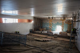 Obras en el interior del nuevo Pabellón de Gobierno. Campus de Teatinos. Abril de 2021