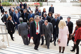 Llegada de autoridades. XXV Cumbre Hispano-Francesa. Edificio del Rectorado. Febrero de 2017
