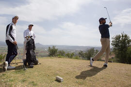 Jugadores en un partido. Campeonato de España Universitario de Golf. Antequera. Abril de 2017