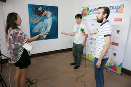 Entrevista a Andrés Contreras en photocall. Curso "La buena Inteligencia Artificial". Cursos de Verano de la Universidad de Málaga. Ronda. Julio de 2018