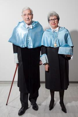 Retratos de D. Antonio Bonet Correa en la Investidura como Doctor "Honoris Causa" por la Universidad de Málaga. Rectorado. Febrero de 2014
