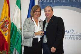 Homenaje a los jubilados y al personal que cumple 25 años de servicio en la Universidad de Málaga. Paraninfo. Octubre de 2012