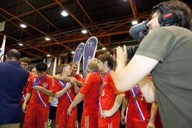 Medalla de oro para Rusia. Acto de clausura y entrega de medallas. 14º Campeonato del Mundo Universitario de Fútbol Sala 2014 (FUTSAL). Antequera. Julio de 2014