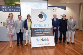 Presentación del mundial universitario de fútbol sala. Rectorado. Junio de 2014