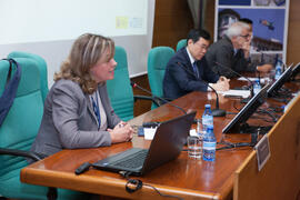 Juana Sánchez en la tercera sesión de la X Tribuna España - Corea. Edificio del Rectorado. Octubre de 2015