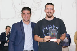 Entrega de trofeos en la Gala del Deporte Universitario 2017. Escuela Técnica Superior de Ingeniería de Telecomunicaciones. Junio de 2017