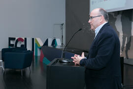 Benjamín del Alcázar. Conferencia "Dialogando" con Manu Sánchez. Complejo de Estudios Sociales y Comercio. Enero de 2018
