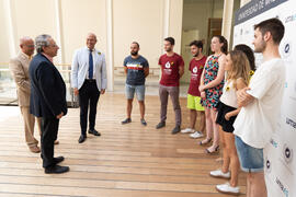 Momentos previos a la presentación de la "II Gala Solidaria de Medicina". Edificio del Rectorado. Julio de 2019