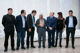 Entrega del premio CIMA 2017 a Francisco Contreras, "Súper Paco". Inauguración del 7º Congreso Internacional de Actividad Física Deportiva para Mayores. Escuela Técnica Superior de Ingeniería de Telecomunicaciones y de Informática. Noviembre de 2017