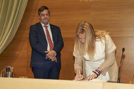 Toma de posesión de Consolación Pineda Galán como nueva Vicerrectora Adjunta de Bienestar Universitario de la Universidad de Málaga. Edificio del Rectorado. Abril de 2024