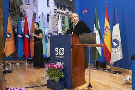 Intervención de José Ángel Narváez. Apertura del Curso Académico 2023/2024 de la Universidad de Málaga. Paraninfo. Septiembre de 2023