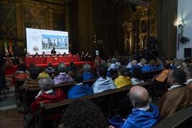 Intervención de Miguel Ángel Castro. Apertura del Curso Académico 2022/2023 de la Universidad de Sevilla y entrega de su medalla de oro a la Universidad de Málaga. Iglesia de la Anunciación, Sevilla. Septiembre de 2022