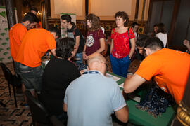 Entrega de acreditaciones. Olimpiada Española de Economía, Fase Nacional. Sala Unicaja de Conciertos María Cristina. Málaga. Junio de 2015