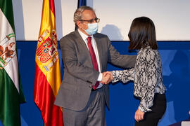 Toma de posesión de María Dolores Salas Martínez como nueva profesora titular del Área de Psicología Evolutiva y de la Educación de la Universidad de Málaga. Paraninfo. Diciembre de 2021