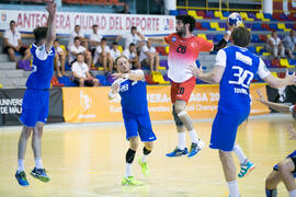 Partido Universidad Duisburg-Essen - Universidad de Marmara. Categoría masculina. Campeonato Europeo Universitario de Balonmano. Antequera. Julio de 2017