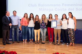 Entrega de distinciones en la gala del deporte de la Universidad de Málaga. Mayo de 2014