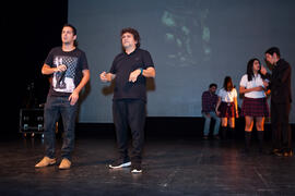 Ensayos para la Gala Inaugural de la XXIV edición de Fancine de la Universidad de Málaga. Teatro Cervantes. Noviembre de 2014