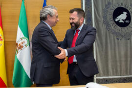 Toma de Posesión de Francisco Javier Ruiz Albert como nuevo profesor titular del Departamento de Biología Celular, Genética y Fisiología de la Universidad de Málaga. Edificio del Rectorado. Febrero de 2018