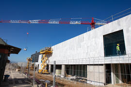 Obras del nuevo Pabellón de Gobierno. Campus de Teatinos. Diciembre de 2020