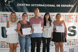 Graduación del alumnado del CIE de la Universidad de Málaga. Centro Internacional de Español. Septiembre de 2015