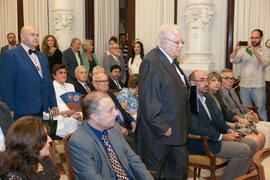 Nombramiento de Eugenio Chicano como miembro de la Real Academia de Bellas Artes de San Telmo. Salón de los Espejos, Ayuntamiento de Málaga. Septiembre de 2016