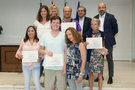 Grupo de alumnos en su graduación del CIE-UMA el Día del Español. Centro Internacional de Español de la Universidad de Málaga. Junio de 2016