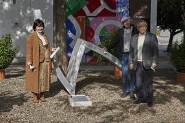 Inauguración de la escultura "Zigzag en aluminio", de Robert Harding. Contenedor Cultural. Campus de Teatinos. Enero de 2022