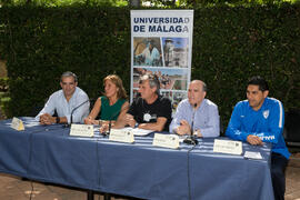 Rueda de prensa del I Día del Estudiante de la Universidad de Málaga. Jardín Botánico de la Universidad de Málaga. Mayo de 2017