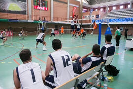 Partido masculino Universidad de Málaga - Universidad de Vigo. Campeonato de España Universitario de Voleibol. Complejo Polideportivo Universitario. Abril de 2018