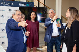 Inauguración de la exposición "Aguyjevete 2019. Muestra MBYA GUARANÍ". Edificio del Rectorado de la Universidad de Málaga. Junio de 2019