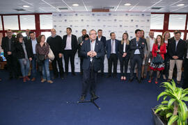 José Ángel Narváez en la inauguración de las Jornadas de Puertas Abiertas de la Universidad de Málaga. Complejo Polideportivo Universitario. Marzo de 2017